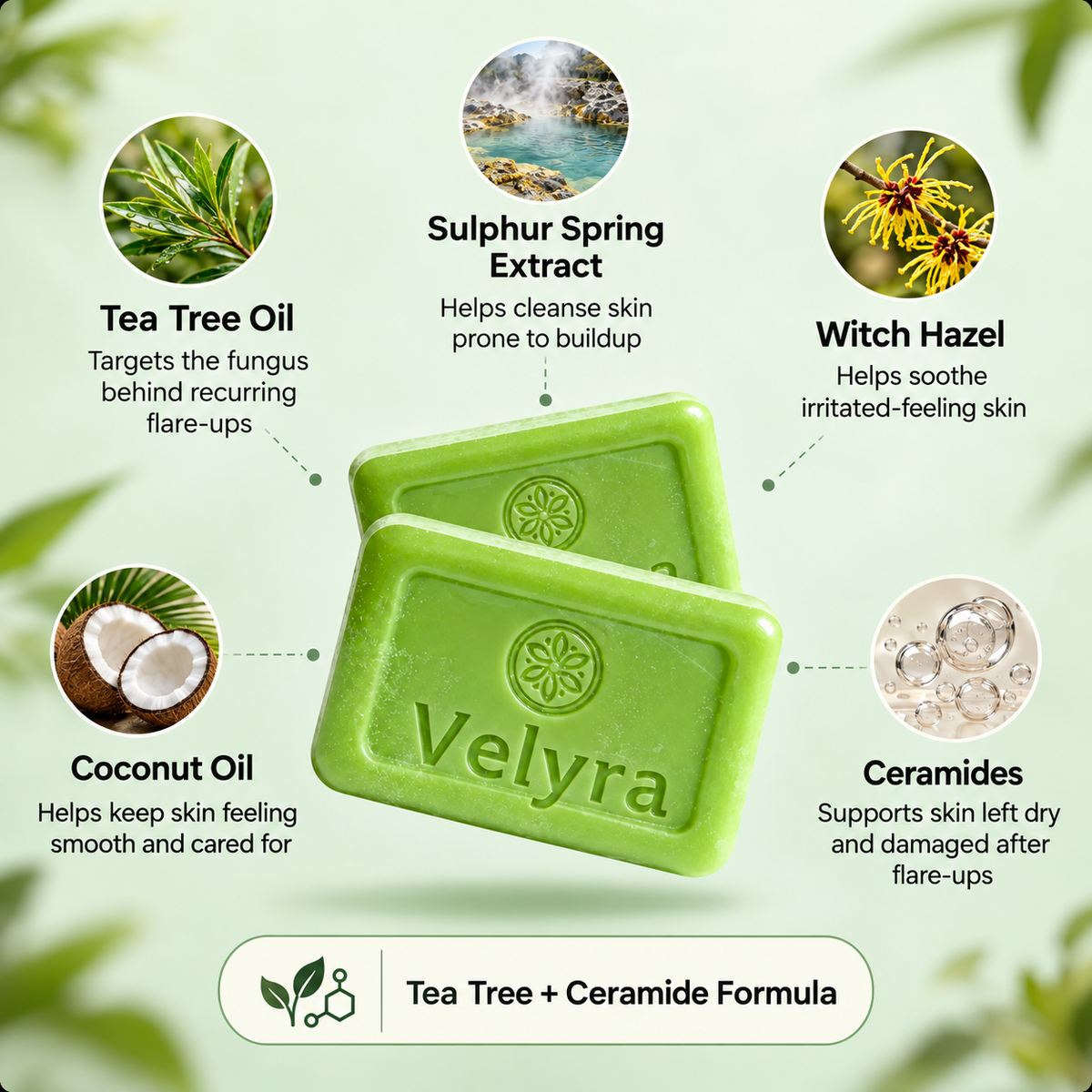 Velyra Tea Tree Antifungal Soap Bar