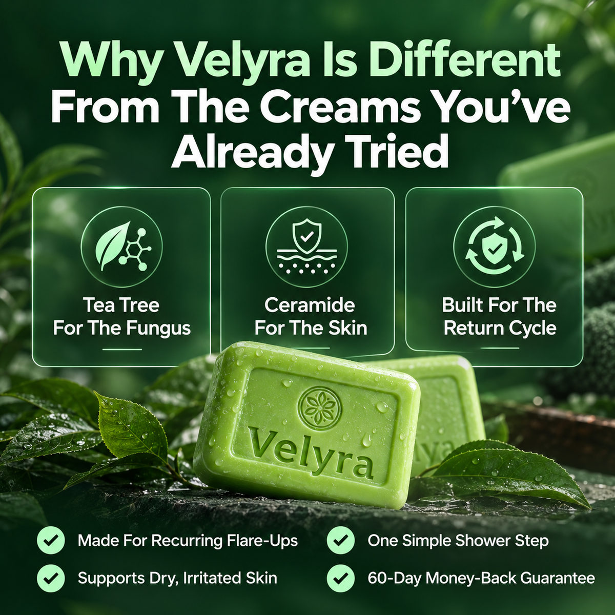 Velyra Tea Tree Antifungal Soap Bar